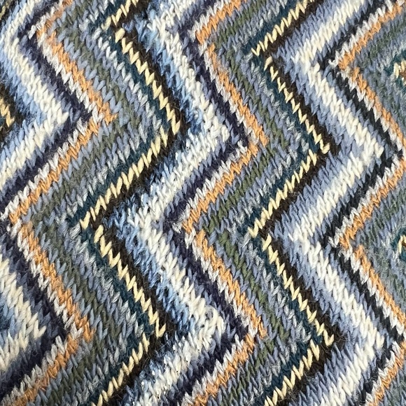 SWEET PEA BY STACY FRATI CHEVRON KNIT BOHEMIAN WIDE FLARE BOTTOM LEG PANTS - Picture 7 of 9